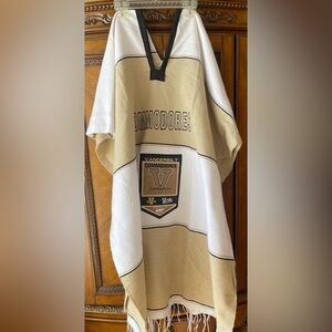 Vanderbilt University Commodores White & Gold Poncho